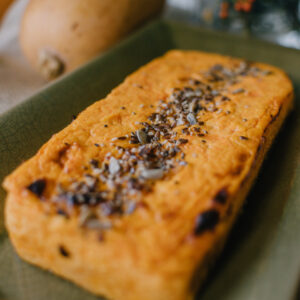 BUDIN SALADO LOW CARB DE CALABAZA Y QUESO MANTECOSO MAGRO - QUEEN