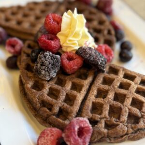 WAFFLE DE CHOCOLATE KETO Y PROTEICO X2 UNIDADES QUEEN