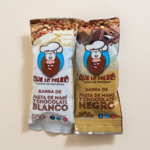 BARRA PROTEICA DE CHOCOLATE Y PASTA DE MANI QUE LO PALEO X50GR
