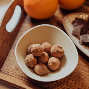 TRUFAS DE CHOC Y NARANJA X8 UNIDADES QUEEN