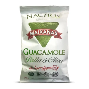 NACHOS DE MAIZ SABOR GUACAMOLE X95GR -MAIXANAS